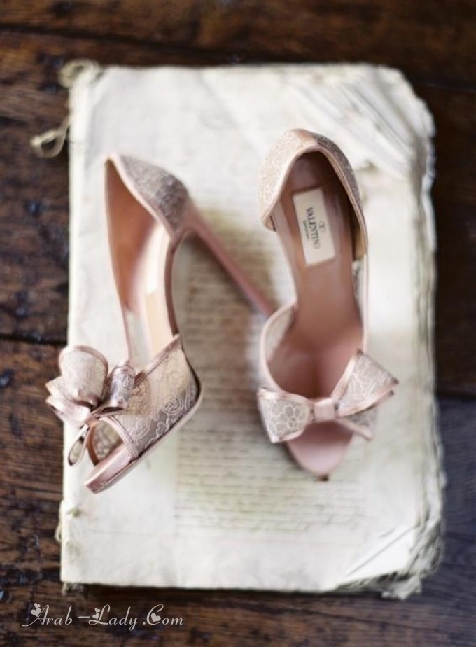 أجمل أحذية الكعب العالي للعروس قصيرة القامة