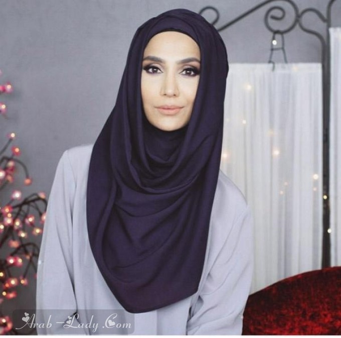 بالصور: لفات حجاب منسدلة لإطلالة أنيقة
