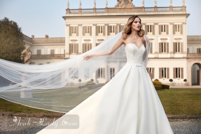تشكيلة رائعة من فساتين الزفاف الإيطالية لذوات القامة الطويلة