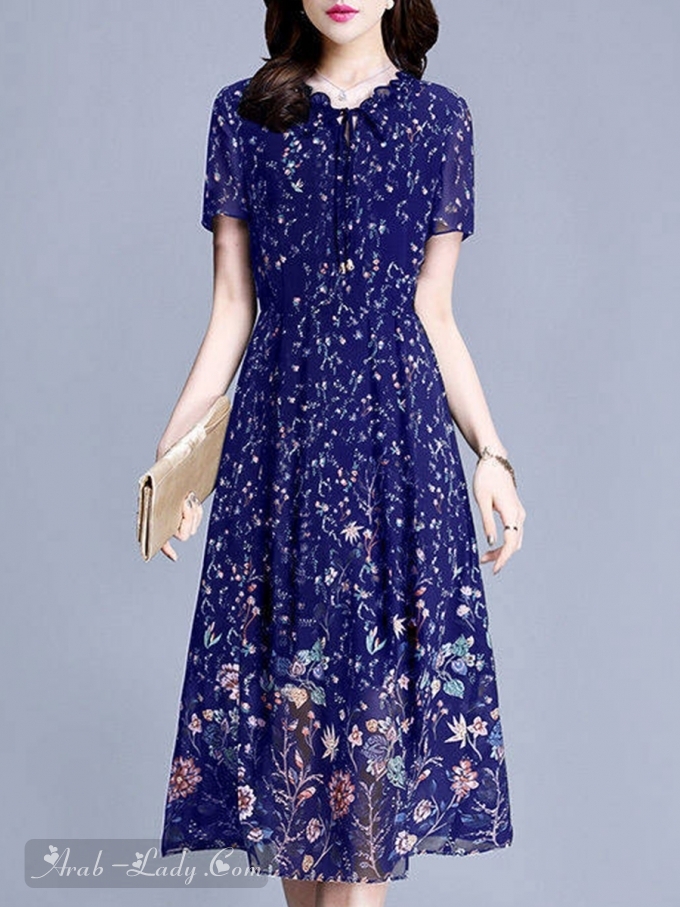 مجموعة جديدة من الفساتين الطويلة مع طبعات الزهور بأسعار خيالية