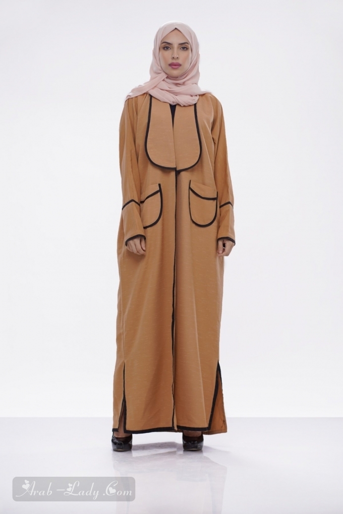 Linen Wrap Abaya With Neck And Side Slitting