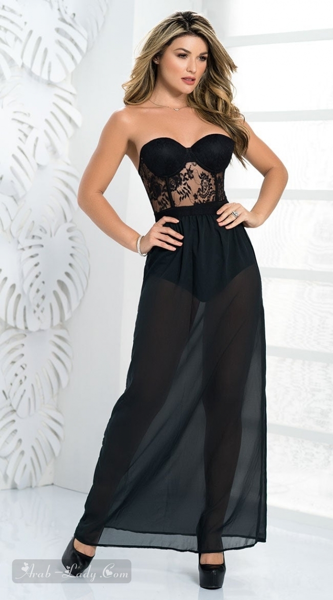 Delicate Lace Teddy with Maxi Skirt