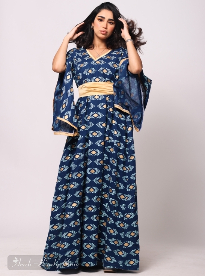 فستان صيفي أنيق، مصنوع من قماش الكتان، فريد وتصميم.